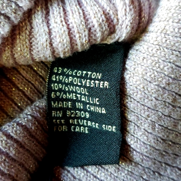 DG2 by Diane Gilman - Sweater - Sparkly Mauve Silver Metallic Threads - 1X - NWT - Picture 15 of 16